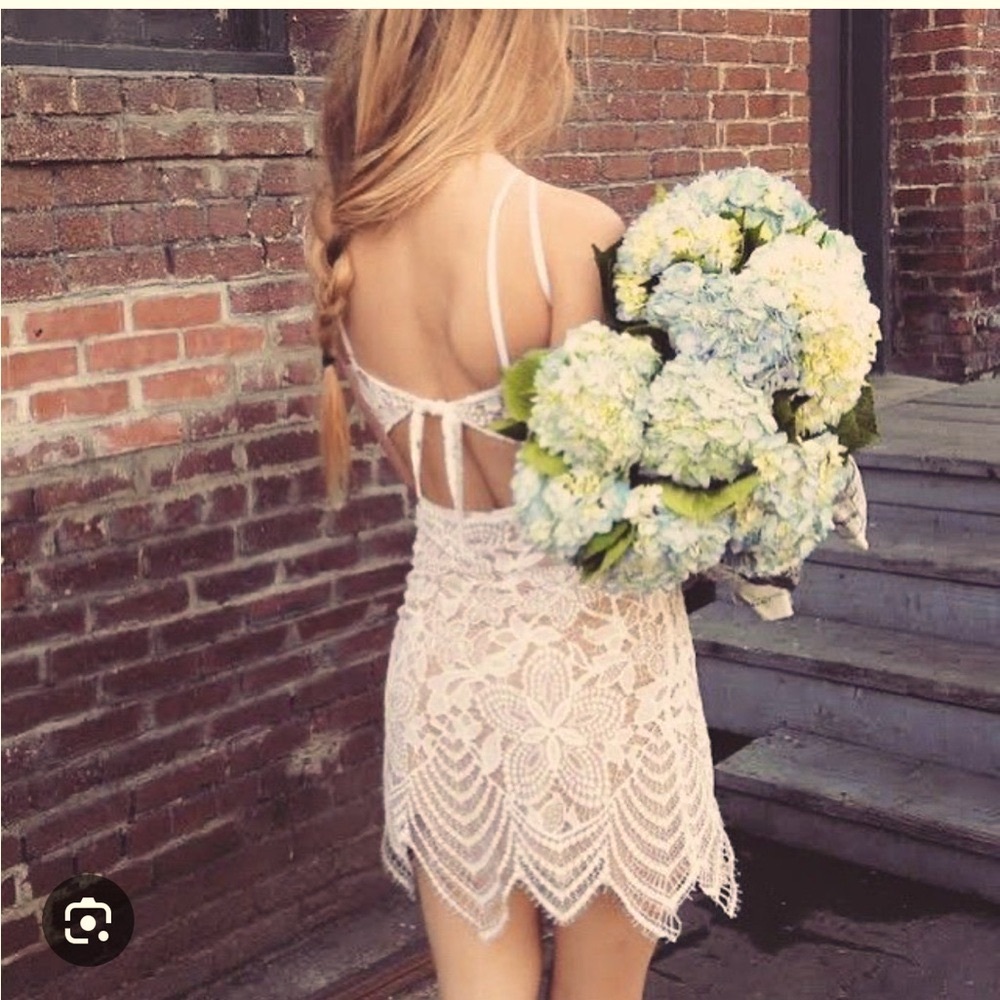 For Love And Lemons Guava Mini Dress - White